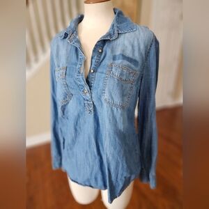 Life In Progress Lightweight Denim Top Medium